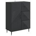 vidaXL Servírovacia skriňa Čierna 66 x 34,5 x 89,5 cm Kompozitné drevo