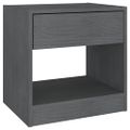 vidaXL Nočné stolíky 2 ks sivé 40x31x40 cm borovicový masív