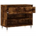 vidaXL Botník dymový dub 70x36x60 cm spracované drevo
