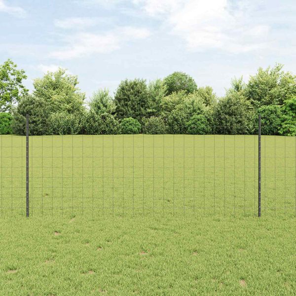 vidaXL Zvarený drôtený plot 25 x 1 m (Š x V) PVC potiahnutá oceľ Sivá