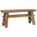 vidaXL lavička Prírodná 100 x 29 x 43,5 cm Husté teakové drevo
