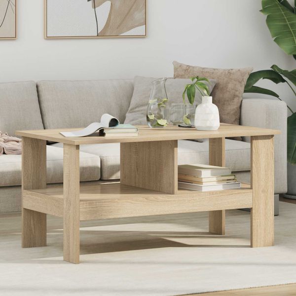 vidaXL Konferenčný stolík Sonoma dub 90 x 50 x 45 cm Kompozitné drevo