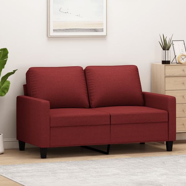 vidaXL 2-miestna pohovka vínovo-červená 120 cm látka
