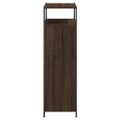 vidaXL Botník hnedý dub 75x34x112 cm kompozitné drevo