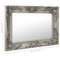 vidaXL Nástenné zrkadlo v barokovom štýle 60x40 cm strieborné