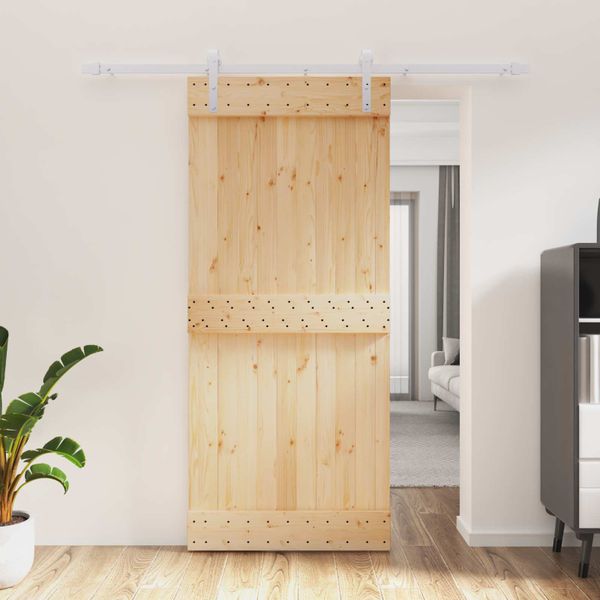 vidaXL Posuvné dvere Prírodná a biela 90 x 210 cm