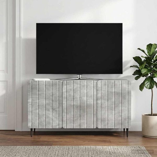 vidaXL TV skrinka Betónovo sivá 99 x 34,5 x 52 cm Kompozitné drevo
