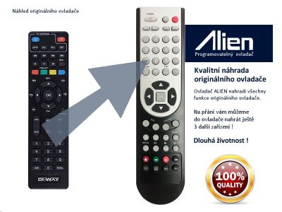 Diaľkový ovládač ALIEN STB DI-WAY PRO 2020 - náhrada