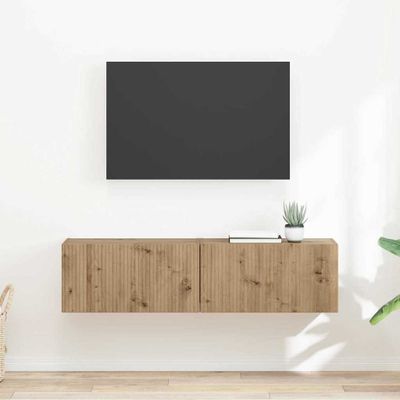 vidaXL TV nástenná skriňa 2 pcs Remeselnícky dub 60 x 31 x 29,5 cm