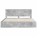 vidaXL Rám postele Betónová šedá 200 x 200 cm Inžinierske drevo