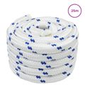 vidaXL Lano na čln 4 mm 25 m Biela a modrá