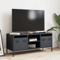 vidaXL TV skrinka antracit 101,5x39x43,5 cm oceľ valcovaná za studena