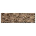 vidaXL Kuchynský koberec, prateľný, Ráno, hnedý 45x150 cm, zamat