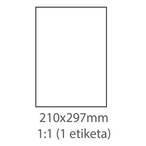 etikety Samolepiace 210x297 univerzálne biele so zadným splitom (1000 listov A4/bal.)