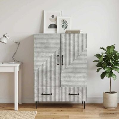 vidaXL Servírovacia skriňa so zásuvkou Betónovo sivá 66 x 34,5 x 95 cm