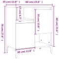 vidaXL Komoda hnedý dub 60x35x70 cm spracované drevo