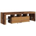 vidaXL TV skrinka s LED staré drevo 140x36,5x40 cm kompozitné drevo