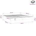 vidaXL Posteľný rám s boxspringom tmavohnedá 140x200 cm látka