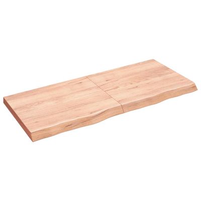 vidaXL Stolová doska bledohnedá 140x60x(2-6) cm ošetrený masívny dub