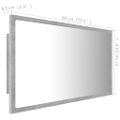 vidaXL Kúpeľňové zrkadlo s LED, betónovo sivé 80x8,5x37cm, akryl
