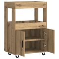 vidaXL Barový vozík Dub artisan 60 x 39.5 x 89 cm Kompozitné drevo