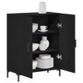 vidaXL Servírovacia skriňa Čierny dub 69,5 x 34 x 90 cm