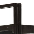 vidaXL Knižnica s 5 policami čierna 90x30x180 cm mangovníkový masív