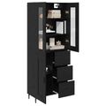 vidaXL Highboard 2 ks Čierny dub 69,5 x 34 x 180 cm Kompozitné drevo