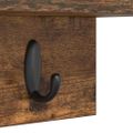 vidaXL Vešiak na stenu Nástenná montáž Dymová dub 60 x 10,5 x 18 cm