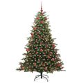 vidaXL Umelý vianočný stromček Zelená 180 cm PVC, kov a plast