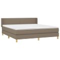 vidaXL Posteľný rám boxspring s matracom sivohned 180x200 cm látka
