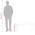 vidaXL Lavica 110 cm Hnedá Masívna Drevo Guma