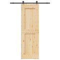 vidaXL Posuvné dvere NARVIK Prírodná a čierna 70 x 210 cm (152,5 cm)