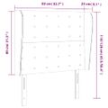vidaXL Čelo postele so záhybmi tmavosivé 83x23x118/128 cm zamat