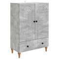 vidaXL Servírovacia skriňa so zásuvkou Betónovo sivá 66 x 34,5 x 95 cm