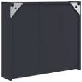 vidaXL Kúpeľňová zrkadlová skrinka s LED svetlom šedá 60x13x52 cm