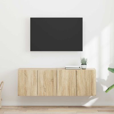 vidaXL TV nástenná skriňa Nástenný 2 pcs Sonoma dub 59,5 x 31 x 40 cm