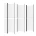 vidaXL 6-panelový paraván biely 300x200 cm látkový