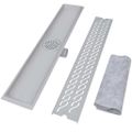 vidaXL Rovný sprchový odtok 2 ks vlnovka 730x140 mm nehrdzavejúca oceľ