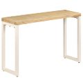 vidaXL Konzolový stolík 120x35x76 cm mangové drevo a oceľ