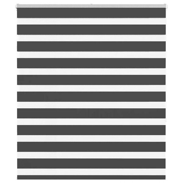 vidaXL Zebra roleta čierna 125x150 cm šírka látky 120,9cm polyester