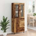 vidaXL Highboard 2 ks Staré drevo 69,5 x 34 x 180 cm Kompozitné drevo