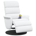 vidaXL Polohovacie kreslo Biela PU