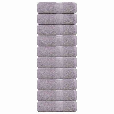 vidaXL Uteráky pre hostí FROGN 10 ks sivé 30x50 cm 360 g/m²