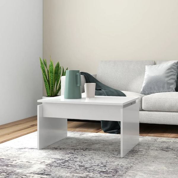 vidaXL Konferenčný stolík, biely 68x50x38 cm, kompozitné drevo