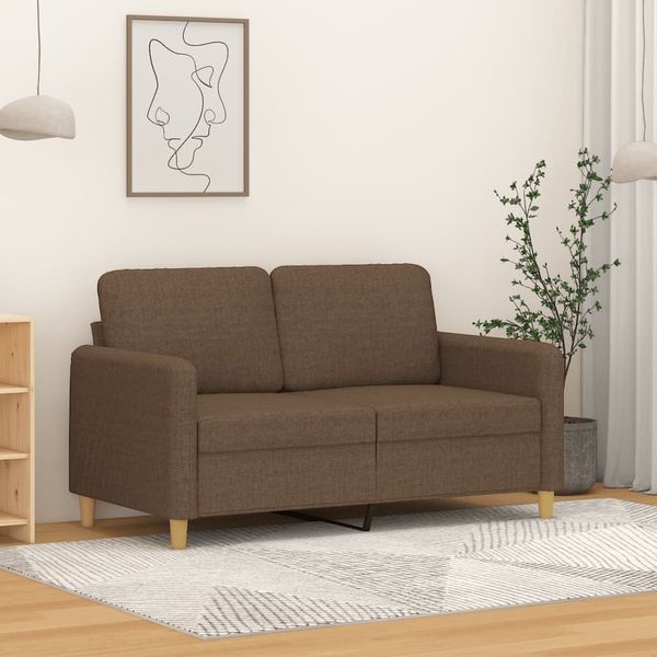 vidaXL 2-miestna pohovka hnedá 120 cm látka