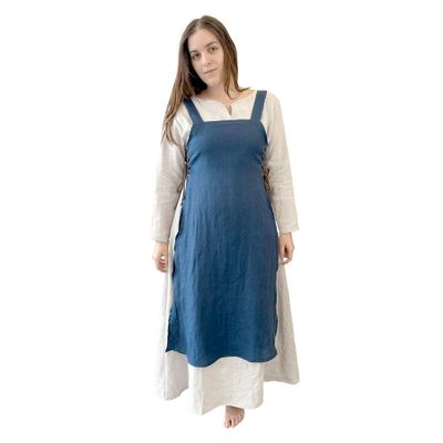Vikingské zásterové šaty - modré