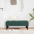 vidaXL lavička s vankúšom Tmavozelená 113 x 57 x 39 cm Zamat