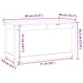 vidaXL Úložný box sivý 80x40x45,5 cm masívna borovica