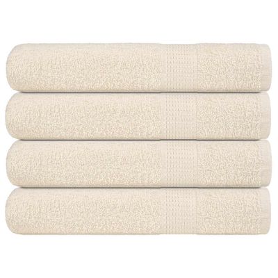vidaXL Uteráky FROGN 4 ks krémové 100x200 cm 360 g/m²